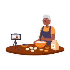 Grandpa Blogger Shoots a Cooking Blog