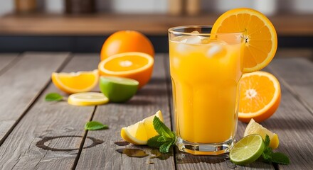 Fresh Orange Juice with Citrus Fruits