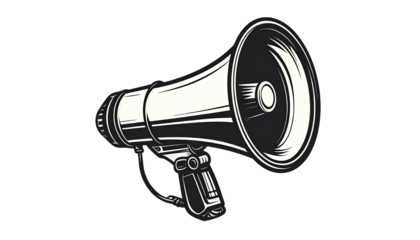 Vintage megaphone graphic