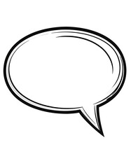 Fototapeta premium Black irregular shape within a white speech bubble