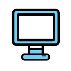 computer monitor with blank screen