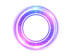 Circular, glowing, iridescent, ring graphic