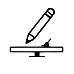 vector illustration of a computer monitor