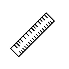 Vector ruler isolated on white