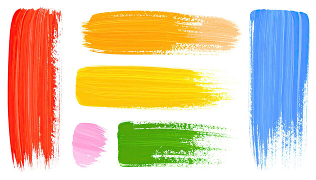Abstract paint strokes in vibrant colors (1)