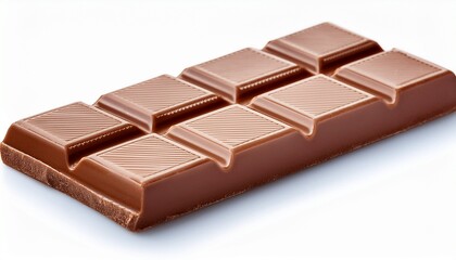 Milk Chocolate Bar Isolated On White Background