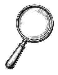 Vintage magnifying glass illustration