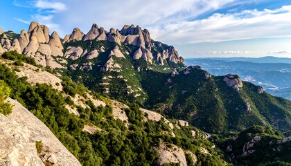 Naklejka premium Mountain range panorama