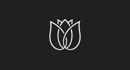 Elegant Minimalist Flower Logo Design.
