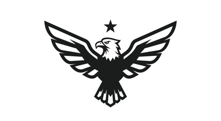 Eagle Emblem with Star: Symbol of Freedom and American Spirit.