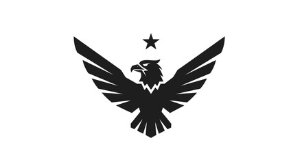 Powerful soaring eagle emblem focused on strength and freedom a symbol of national pride and ambition.