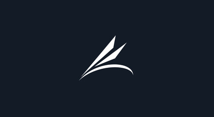 Elegant abstract letter A logo with dynamic swoosh lines.