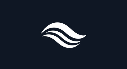 Fototapeta premium Abstract white wave lines flowing smoothly representing motion and fluidity.