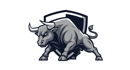 Powerful bull graphic design aggressive bull bull illustration bull logo bull image bull symbol.