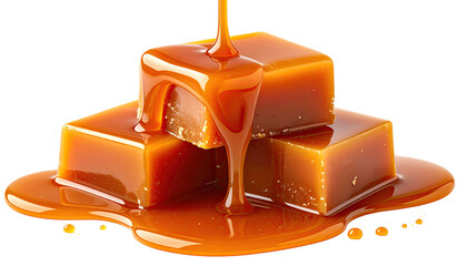 Caramel candies dripping with caramel sauce (1)