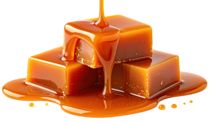Caramel candies dripping with caramel sauce (1)