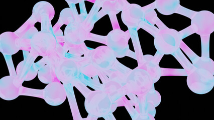 3d rendered illustration of a purple octopus