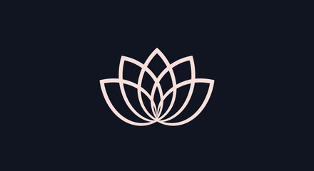 Elegant Lotus Flower Design Minimalist Style Floral Symbolism Simple Line Art Modern Botanical Illustration.