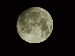 full moon on black background