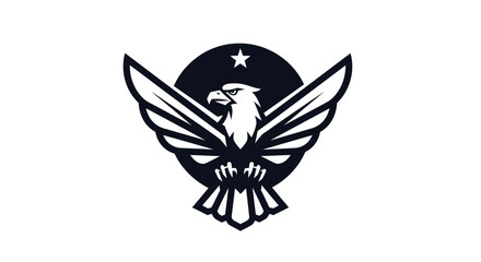 Eagle Emblem with Star: A Symbol of Strength and American Pride.