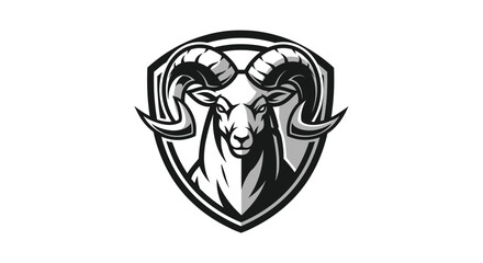 Powerful Ram Head Mascot Logo Design for Sports Teams and Branding.