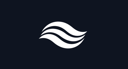 Obraz premium Abstract white wavy lines on a dark background representing fluid motion and modern design.