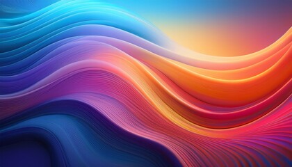 Obraz premium Abstract Colorful Gradient Background Modern Digital Art With Soft Flowing Waves For Creative Design