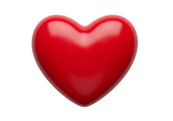 Fototapeta premium A glossy red heart shape with subtle reflections