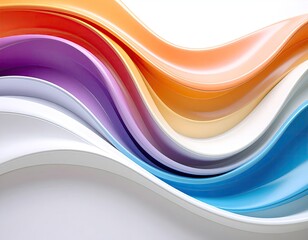 Wavy layers, flowing color. Abstract, fluid form