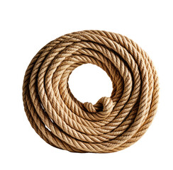 Coiled natural rope, studio shot, dark background, nautical theme