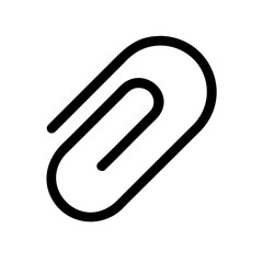 Obraz premium Streamlined paperclip icon offers a modern, minimalist symbol for organization, connection and design projects, ideal for sleek websites and presentations