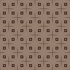 Seamless geometric pattern illustration with square tile shapes, a brown retro metallic backdrop design