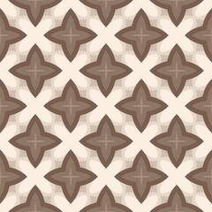 Seamless vintage floral geometric pattern for textile fabric or retro wallpaper tile decoration