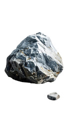 Gray rock, rough texture, uneven surface. Small fragment below