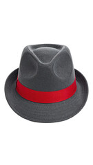 Gray fedora with red band (2)