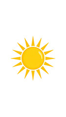 Stylized sun icon, pixelated design