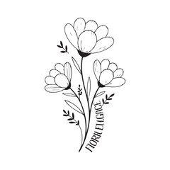 vector illustration of a flower