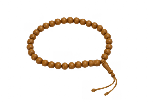 Wooden prayer beads for spiritual meditation and devotion