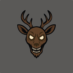 Spooky deer head background.
