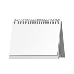 Blank tabletop calendar with wire-o binding