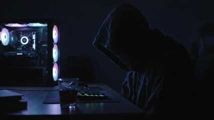 Hacker in Dark Room Using Computer System Problem 4