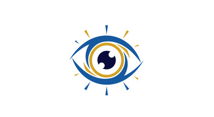 Stylized Eye Logo with Radial Elements.