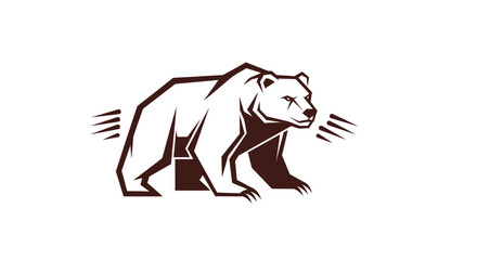Obraz premium Powerful Bear Silhouette Design.