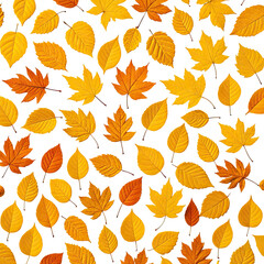 Fototapeta premium Colorful autumn leaves on a black background, creating a textured fall pattern