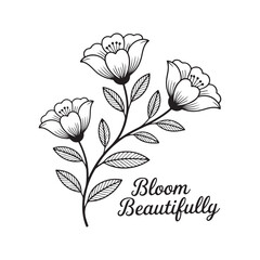 abstract floral background with flowers