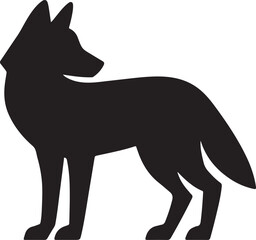   Island fox vector and silhouette