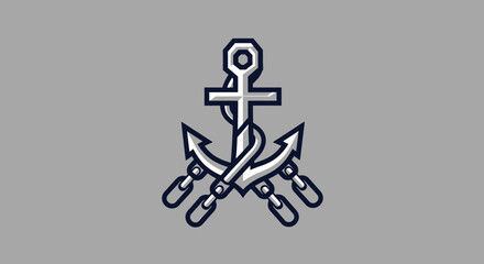 Nautical Anchor with Crossbars and Weights.