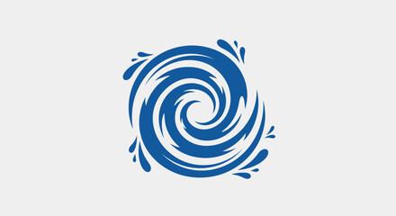 Dynamic swirling blue water design abstract water vortex powerful water movement.