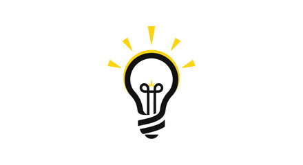 Stylized light bulb symbol representing bright ideas and innovation.