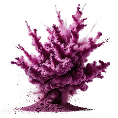 Fototapeta premium Purple cloud explosion against black background, dynamic energy